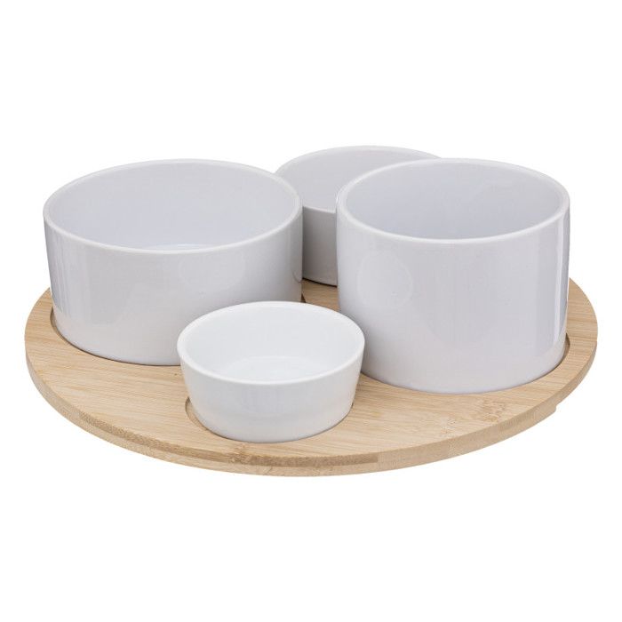Aperitif-Set 5-teilig Bambus Secret de Gourmet - Weiß