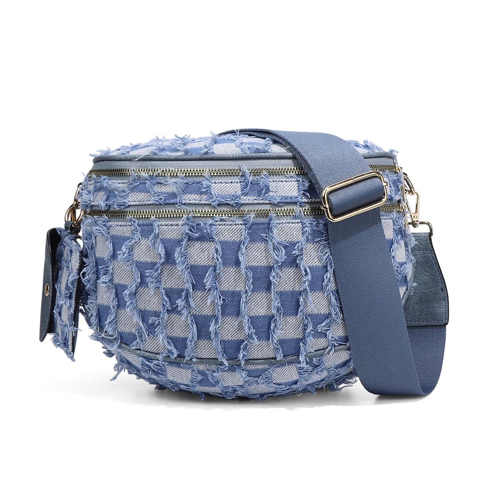 Women Adjustable Strap Crossbody Bag Vintage Shell Waist Bag Casual Daily Shoulder Purse