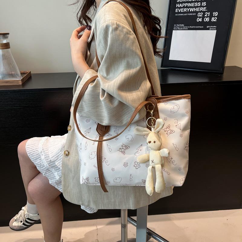 Versatile Spring 2025 New High-end Women's Bags, College Students In Class, Large-capacity Tote Bags, Shoulder Bags, Commuting