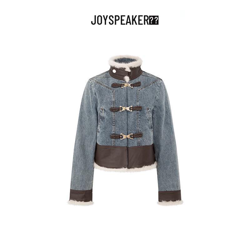 JOY SPEAKER Women's Fleece Lined Denim Down Jacket