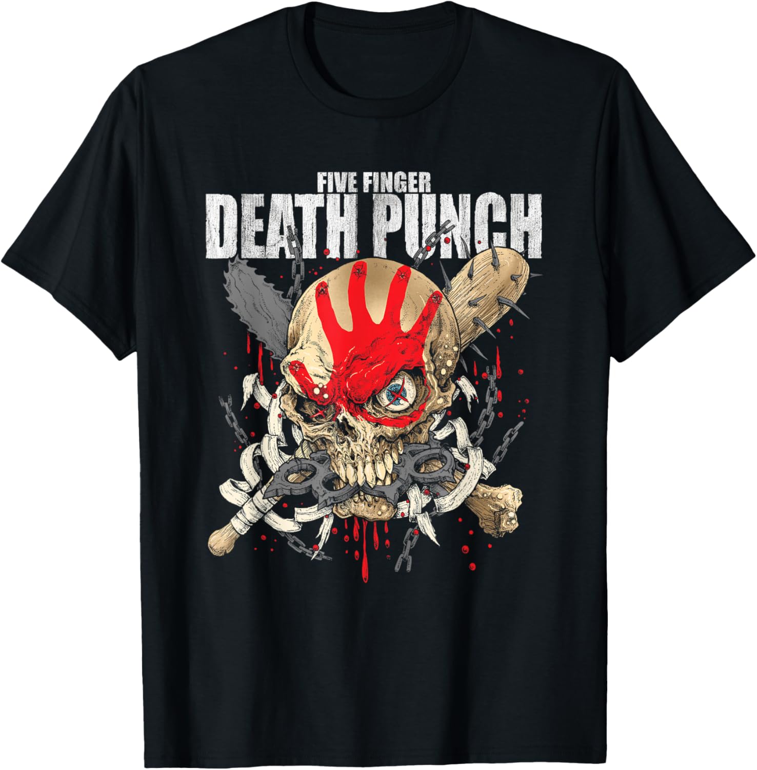 5FDP Warhead Skull Front Back Print Unisex T-Shirt M