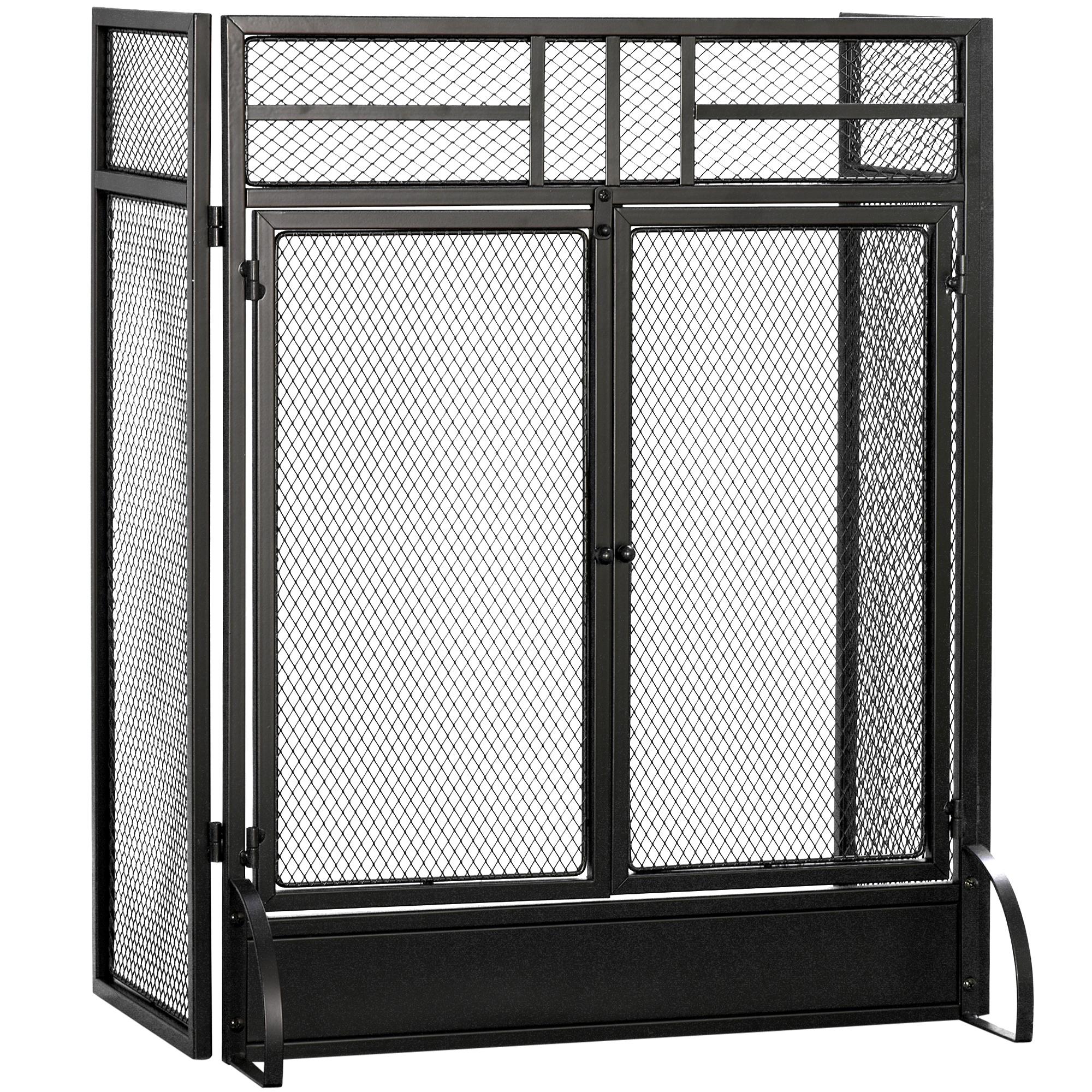 Fireplace spark screen, fire guard, safety