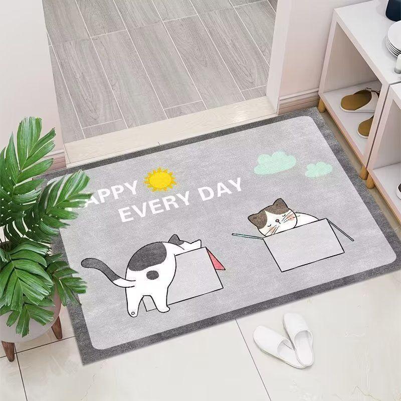 Cute Cartoon Animal Shaped Bath Mat Super Absorbent Soft Imitation Cashmere Non Slip Backing For Bathroom Kids Bedroom