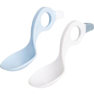 I Can Spoon Infant Self-Spoon Set of 2, Blue, White, 1 Set, Korean Popular Tableware