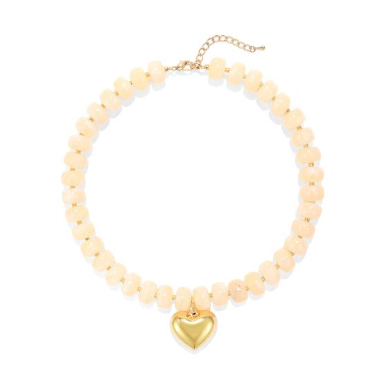 Klobiger Bunter Perlen-Choker Harzperlen-Halskette Boho Urlaubs-Halskette für Damen Tägliches Tragen Sommer Strandurlaub Schmuck