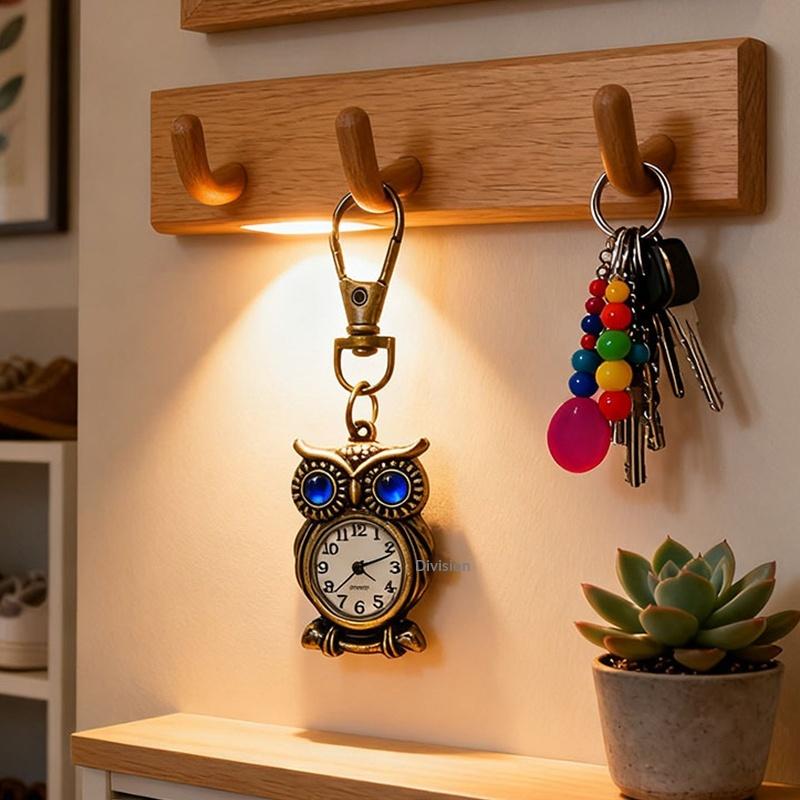 Tiny Cute Owl Shaped Pendant Pocket Watch For Kid Men Women Retro Quartz Pocket Clock Gifts Arabic Numerals Dial