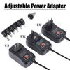 Universal Power Adapter with 6DC Plugs, Adjustable Voltage from 3V to 12V Compact and Portable Design