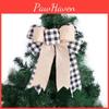 Vibrant Red And White Plaid Bow Decorative Accent For Cozy Christmas Tree Styling
