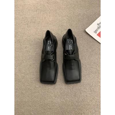Vintage Hnědé Dámské Boty Kick Saddles Britský Styl Plochý Podpatek Jaro Léto JK Boty Malá Kůže