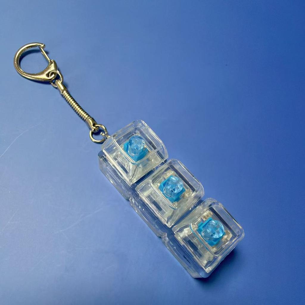 Transparency High Decompression Button Mechanical Keyboard Pinch Music Finger Boring Decompression Button Vent Keychain