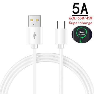 66W USB Type C Cable For Huawei P30 P20 Pro Lite P40 Mate 40 Pro P10 Plus USB 5A Supercharge Super Charger Cable for Poco X3 M3