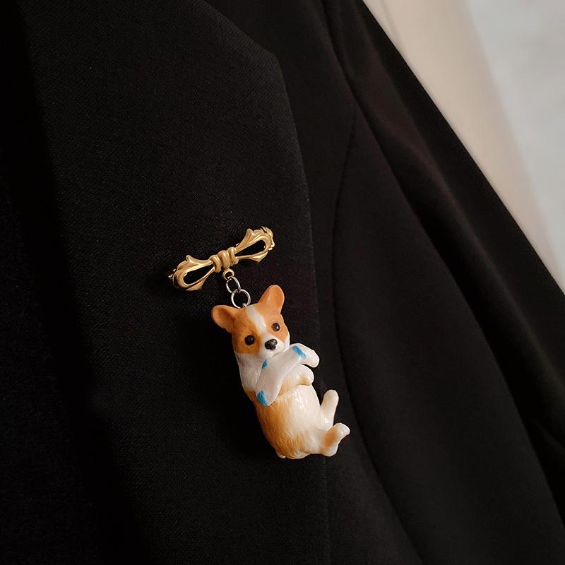 Cute 3D Cat Animal Hanging Branch Brooch Kawaii Animal Lapel Pins Clothes Backpack Jackets Decoration For Children Women Gifts