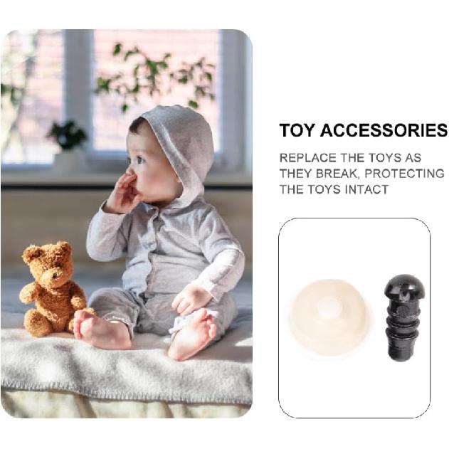 100pcs Needle Felting Supplies 4mm Safety Eyes Scrump Plush Stuffed Crochet Eyes Replacement Doll Craft Black Craft Puppet Button Flash