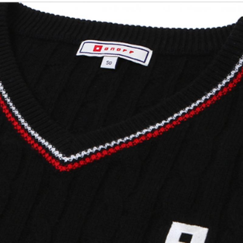 Onoff Men S V Neck Knit VeSt Of2002gb Black