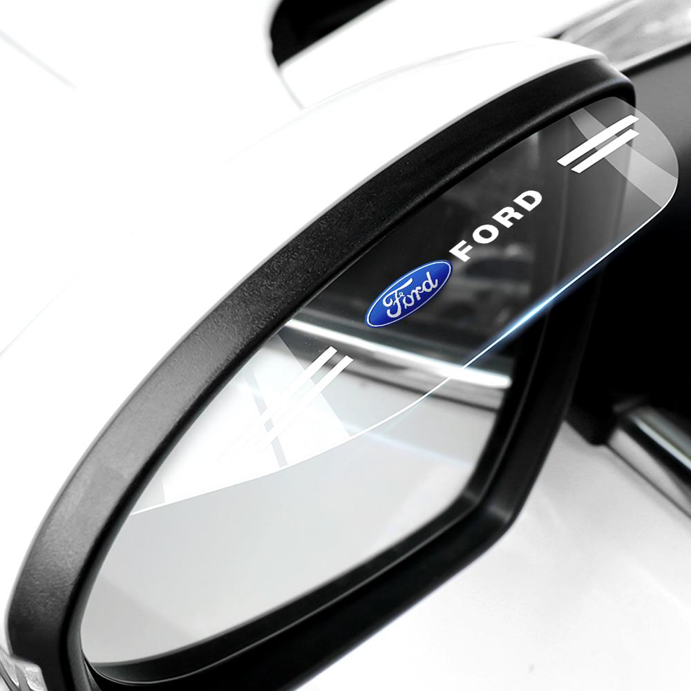 2Pcs Car Rearview Mirror Rain Eyebrow Rainproof Cover Sticker For Ford STRACING Focus Mk3 F150 Fiesta Ranger Mondeo Mustang SMAX