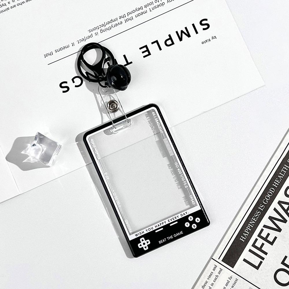 

1Pcs Kpop Card Holder Korean Fashion Transparent Student Card Protector Display with String Photocard Holder for Kids Idol
