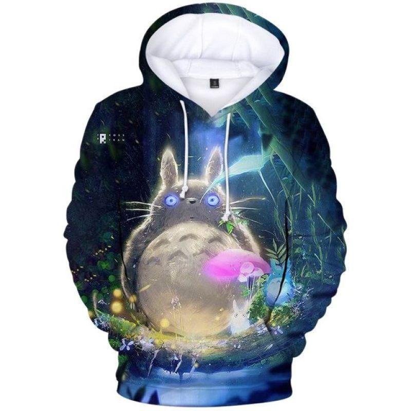 Hot Hoodies Sales Fashion Mens 3d Anime Totoro Printing Pullover Autumn Leisure Men Trendy Streetwear High Quality Sweatshirts
