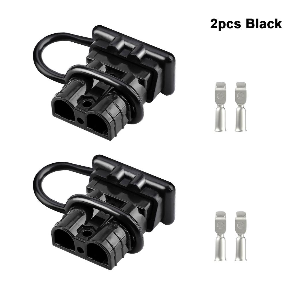 2PCS Plug Battery Trailer Durable Quick Connector Kit 50A 600V Winch Electrical Power Cables Charging Plug Quick Connector