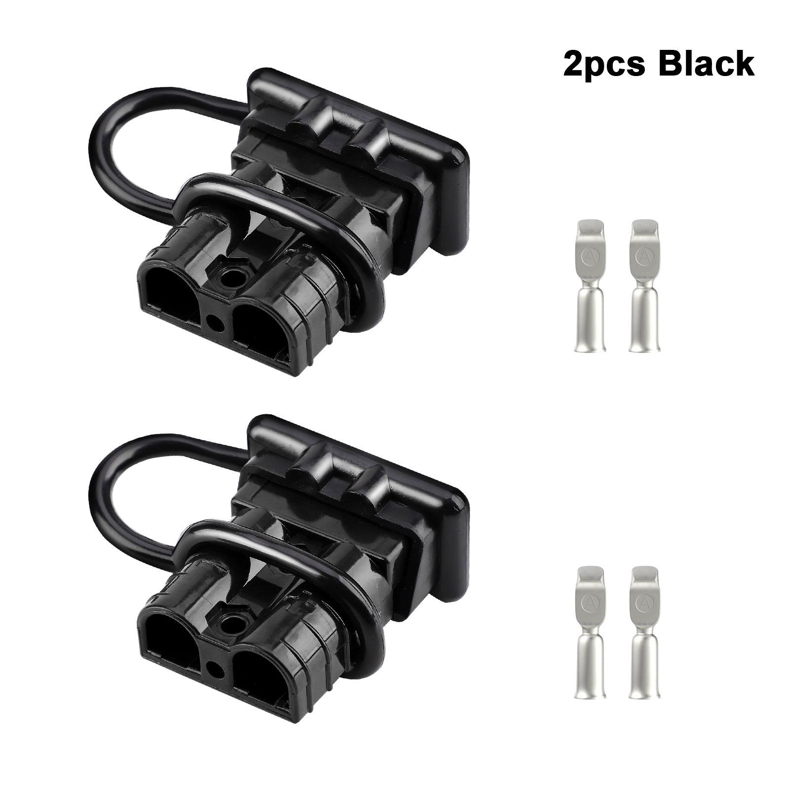 

2PCS Plug Battery Trailer Durable Quick Connector Kit 50A 600V Winch Electrical Power Cables Charging Plug Quick Connector