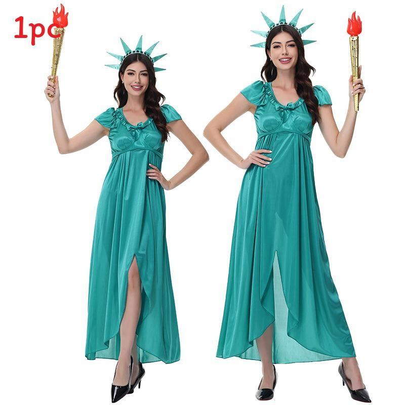 

Of Statue Liberty Halloween Costume Children Adult Dress For Stage Performances Adult,M