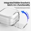Reinforced PC Protective Cover with Snap-Lock Closure and Hands-Free Viewing Stand for Samsung Buds 4 Buds 4 Pro