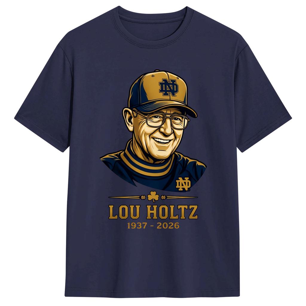 Lou Holtz 19372026 T Shirts Unisexs  100 Cotton Leisure TShirts Crewneck  Tees Short Sleeve Tops Plus Size