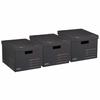 KOKUYO Storage Box NEOS L Size with Lid Black Set of 3 A4-NELB-DX3AM