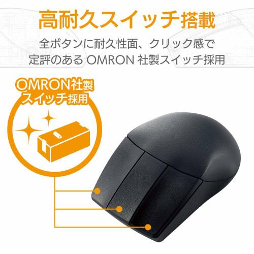 ELECOM Mouse Wireless (Receiver Included) M Size for CAD 3 Buttons Wheelless Left and Right Symmetrical 600/1200 Count 2 Level Adjustment Black M-CAD0