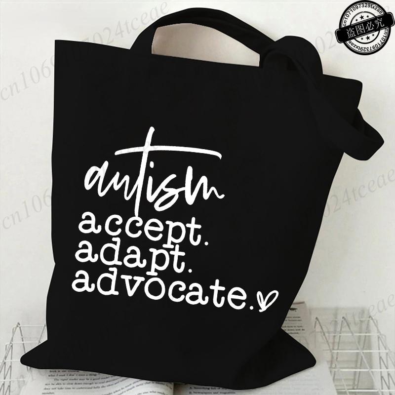 Autism Accept Adapt Advocate TShirts Female Funny T Shirts Awareness Fashion Graphic Tees Tops Women Clothing Short Sleeve