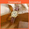 Gedi Vintage Roman Style Small Leather Watch With Water Resistance For Women