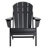 Adirondack Chair Plastic Set of 2 All-Weather Folding Fire Pit Black