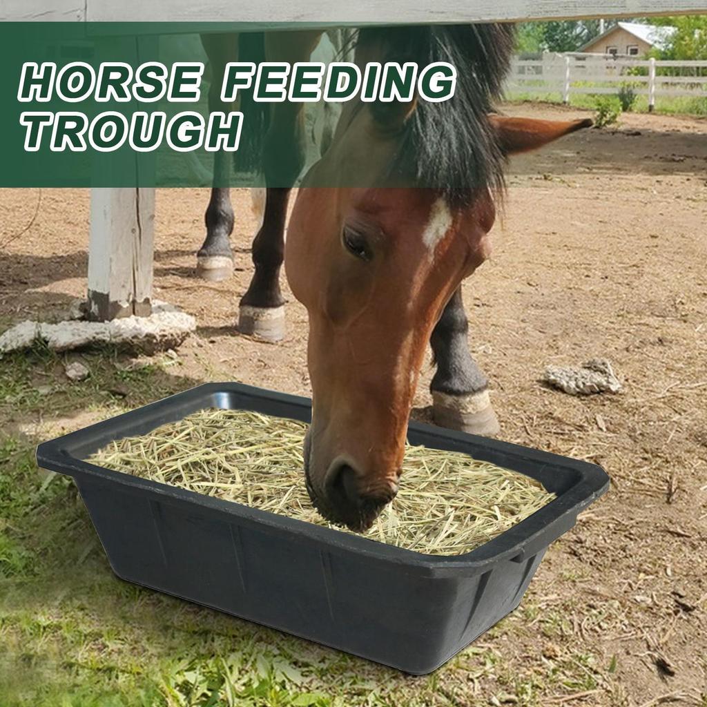 Horse Water Trough 10L Heavy Duty Water Troughs For Livestock Feeding Rubber Pan Bucket Pet Supplies For Chicken Goat Animal