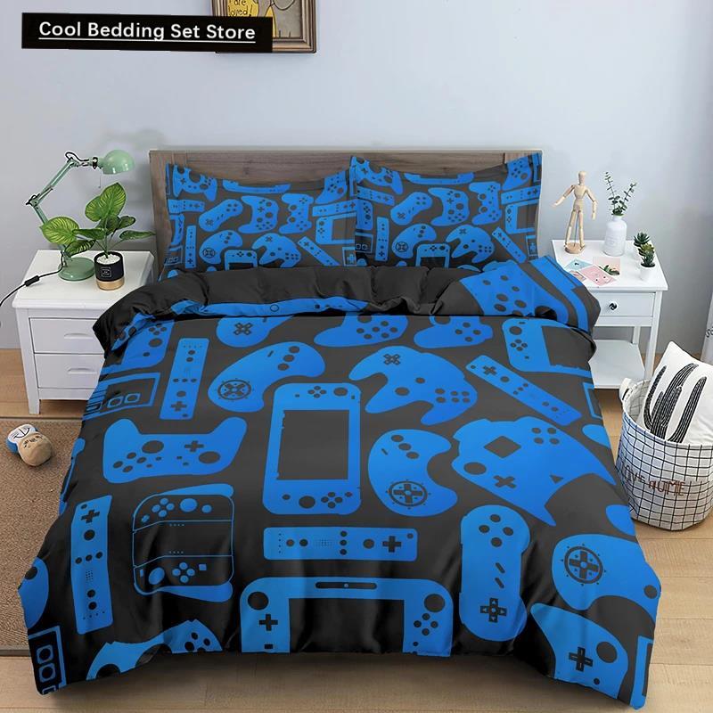 Game Bed Sets for Boys Gamer Comforter Duvet Cover Gaming Themed Bedroom Decor Single King Polyester Bedding Set Home Textile