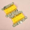 Multi-Color Chiffon Pendant Belly Dance Bracelet Set: Indian Dance Accessories - Hand and Ankle Jewelry