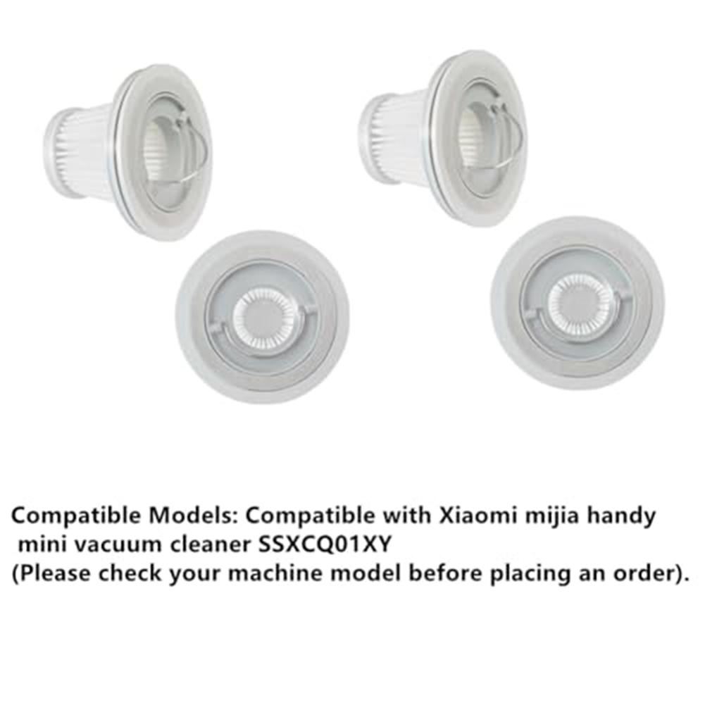 Replacement H13 Filter for Xiaomi SSXCQ01XY Handheld Vacuum Cleaner Pack of 4 Washable Filters for Efficient Cleaning