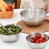 17/19/22CM Rustfritt Stål Salatskåler Egg Mel Miksebolle Frukt Grønnsak Nudelbeholder for Kjøkken Borddekning Bakeverktøy