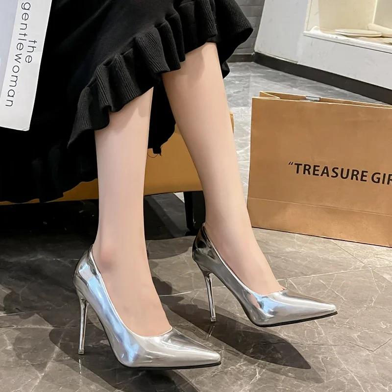 Fashion High Heels Women Pointed Toe Shoes Shallow Fashion Sexy Dress Walking Shoes 2024 Autumn Brand Designer Pumps Party Femme Zapatos