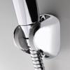 Handheld shower rotating movable wall base shower head fixed seat spray gun woman washer bracket clip base bottom silver.