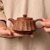 Retro All-handmade Hand-pulled Zhu Mud Teapot Zisha Pot Zhang's Tea Brewer Household Size Twisted Mud Pot