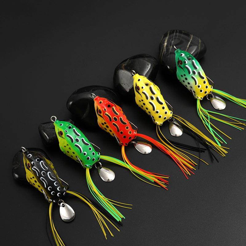 1Pc 10G 3D Eyes Frog Lure Soft Tube Bait Plastic Fishing Lure With Fishing Hooks