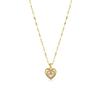 Korean Style Lively Heart Necklace for Women - Non-fading Titanium Steel High-end Clavicle Chain, Niche Design