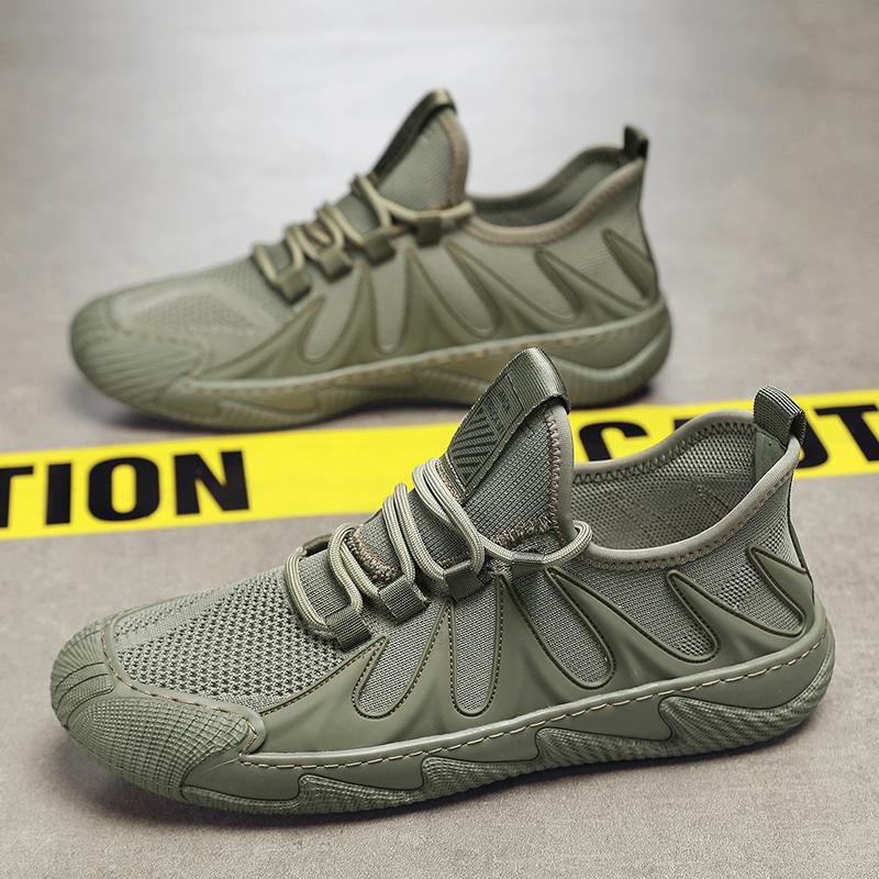New summer mesh breathable sports mesh shoes lightweight soft-soled coconut running trendy shoes