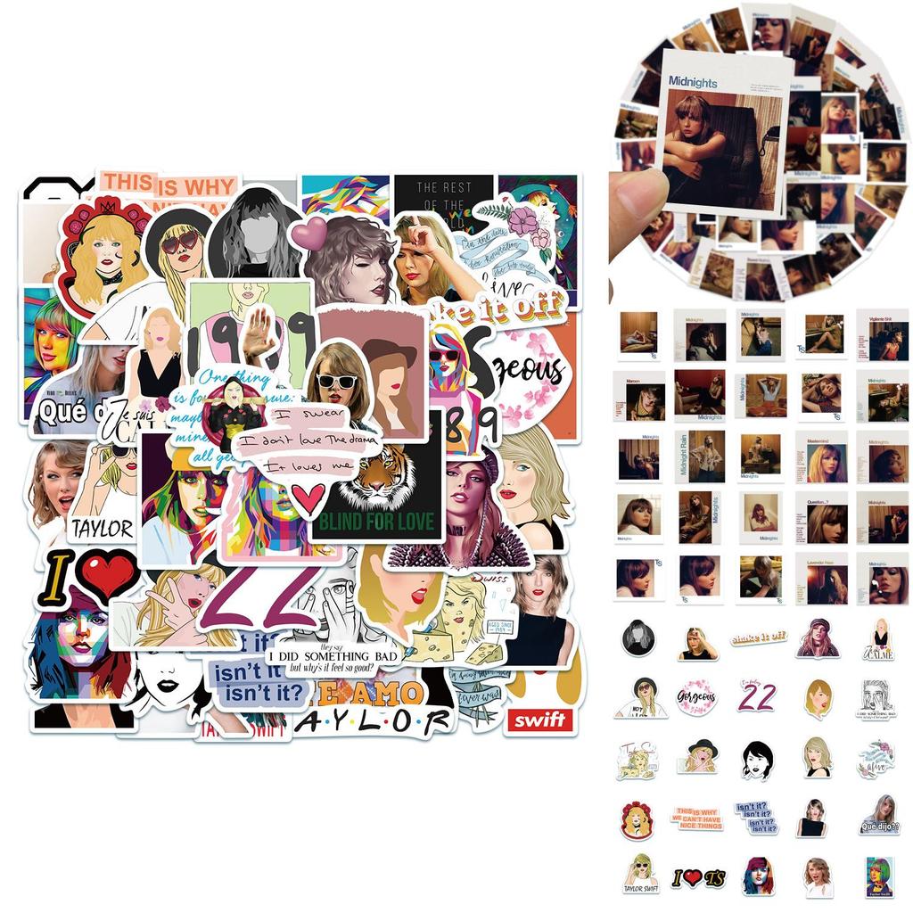 Taylor Swift Music Album Stickers Waterproof Diy For Luggage Guitar Skateboard Phone Case Water Bottle