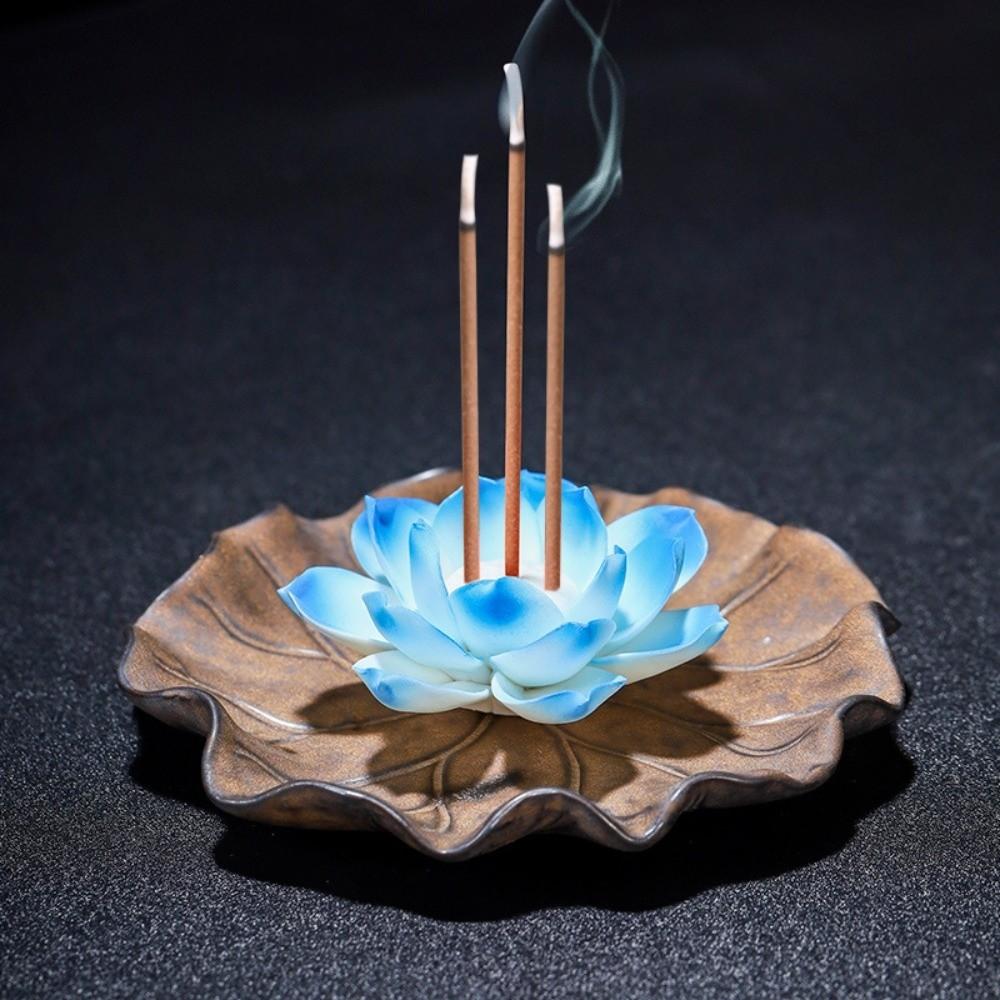 Keramiek Lotus Rookverspreider Slaapmiddel Lotus Rookstokje Lotus Rookstoofhouder Aromatherapie