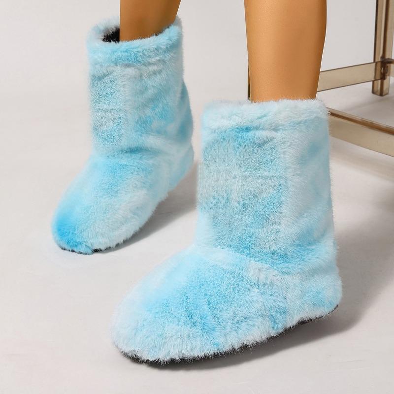 Fashion Autumn and Winter Thickened Warm Adult Large Size Middle Cylinder Anti-Slip Women's Boots