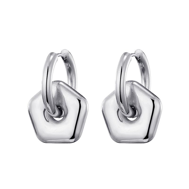 Classic Stainless Steel Heart Star Hoop Earrings For Women Punk Hip Hop Gold Silver Color Y2K Jewelry Female Earrings Oorbellen