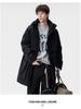 Herren Übergröße Winter Kapuzen Parka Mittellang Baumwolle Windbreaker