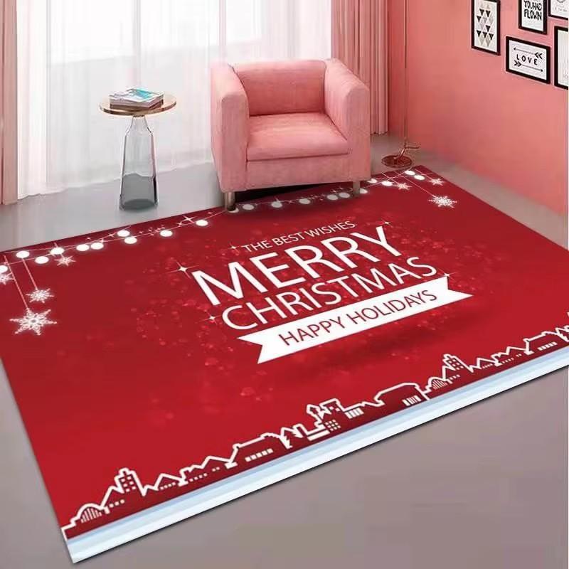 Christmas Decorations Carpet for Living Room Home Decor Sofa Table Large Area Rug Bedroom Entrance Doormat Bathroom Non-slip Mat