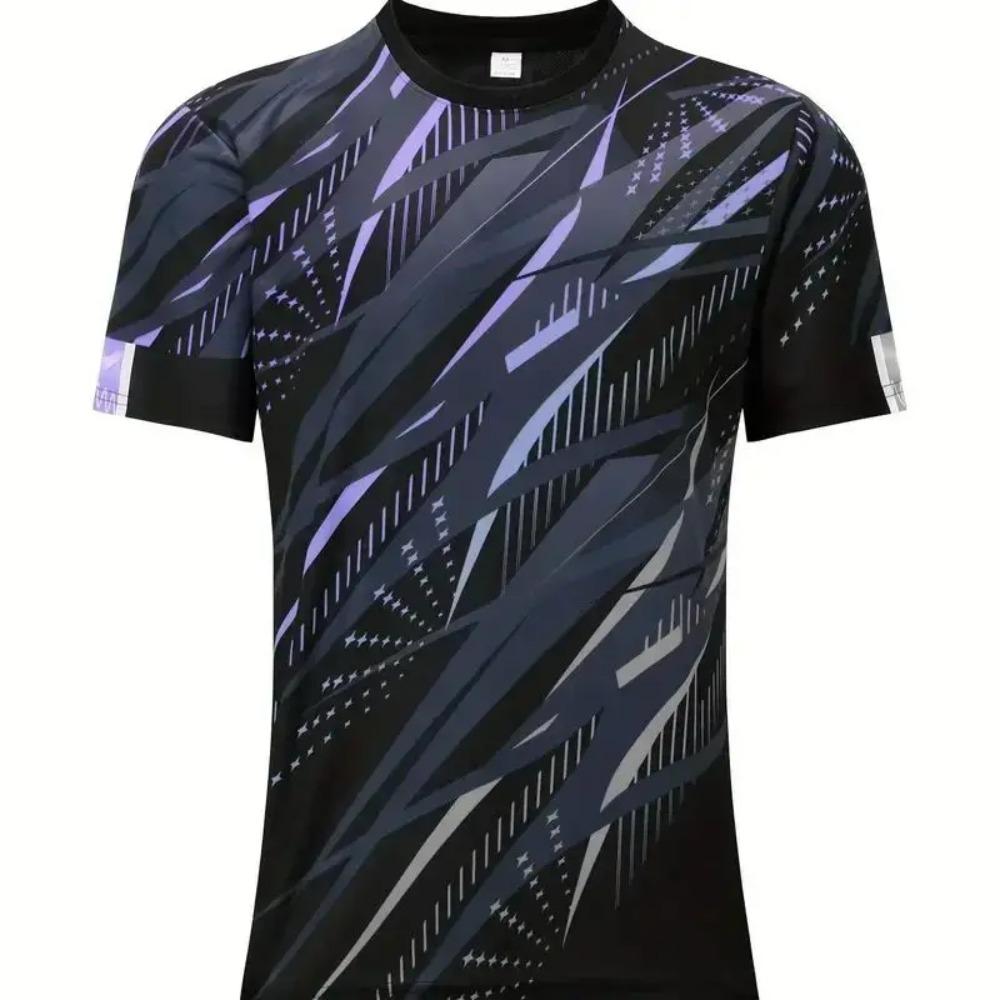 Men's Striped Design Pattern Short Sleeved T-shirt Outdoor Casual Plus Size Tees Top Women Clothing