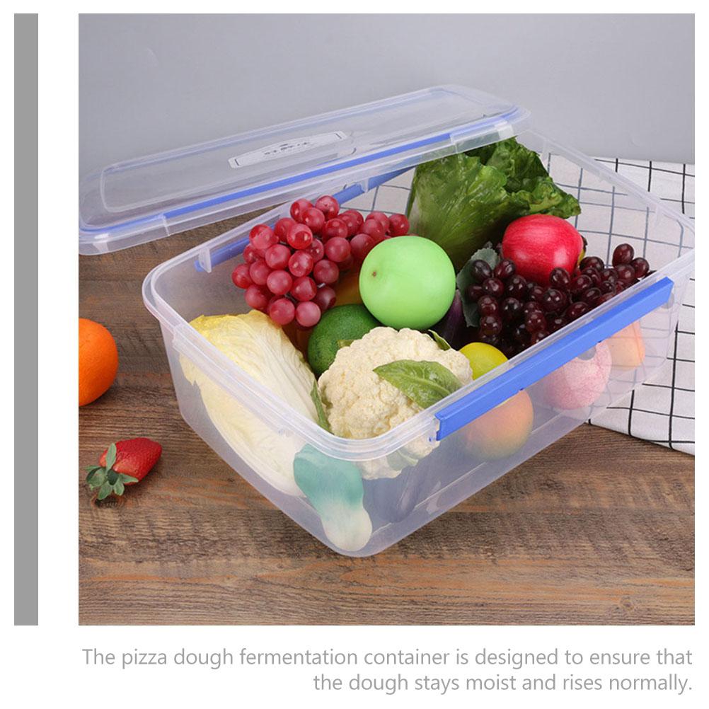 2 Pcs Plastic Fermentation Box with Lid 5.5L Stackable Sourdough Proofing Pizza Bowl Portable Reusable Container